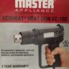 MASTER APPLIANCE EC-100 Heat Gun, 500 to 1000F, 10A, 7.0/9.0 cfm - Image 2