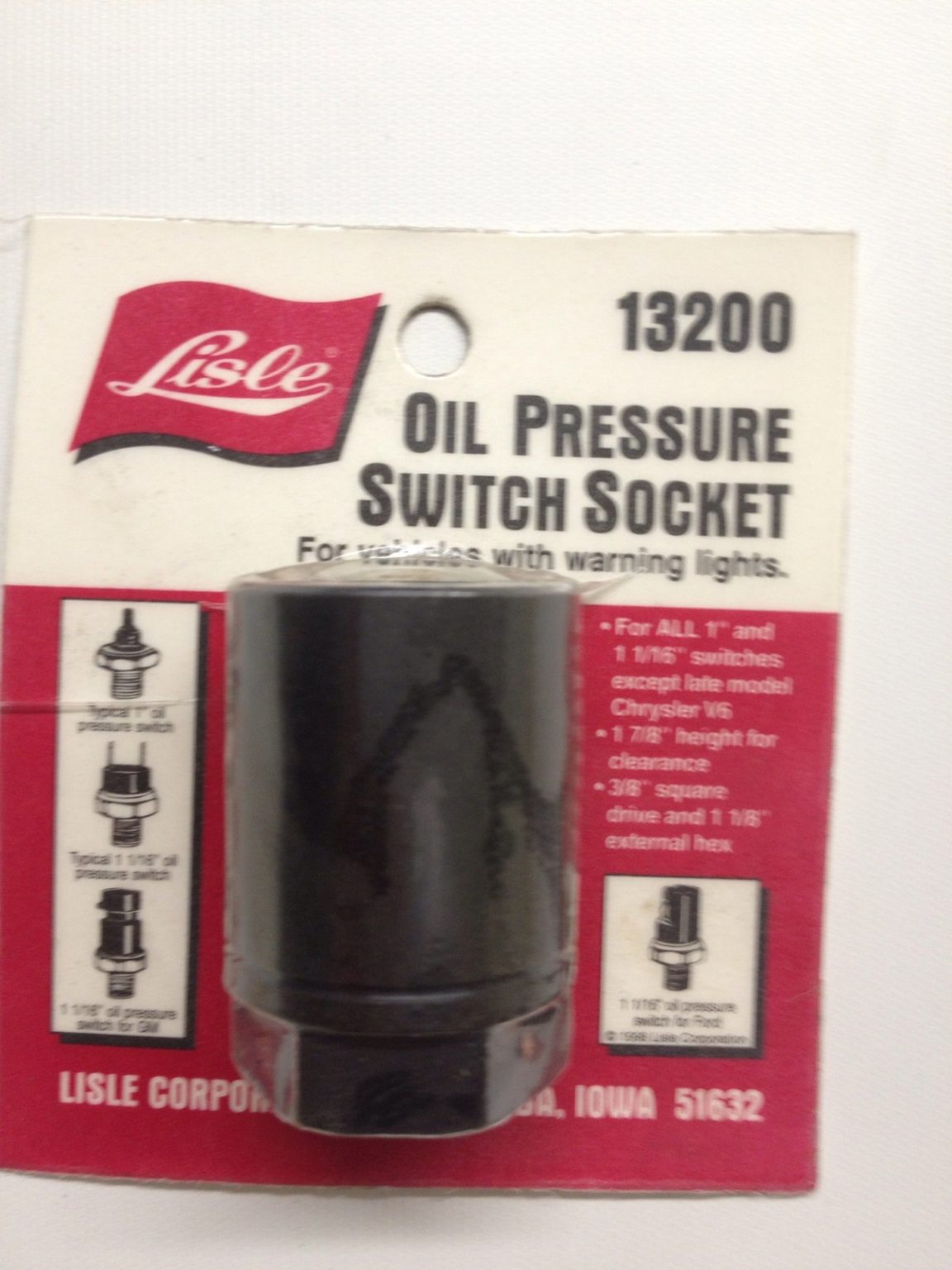 LISLE 13200 Oil Pressure Switch Socket