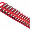 Lisle 40200 3/8 in. Drive Red Magnetic Socket Holder for 28 Sockets - Image 2