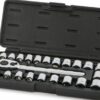 TITAN 22 pc Low Profile 3/8 Dr 12 Point Socket SET Metric and SAE #68003 - Image 3