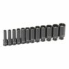 Grey Pneumatic 9712MDG 1/4" Dr 12 Piece Deep Metric Magnetic Impact Socket Set - Image 3